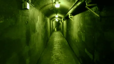 Horror tunnel night vision Stock-Footage 48653990