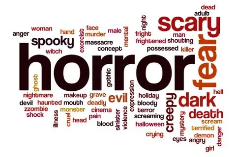 Horror word cloud Stock Illustration