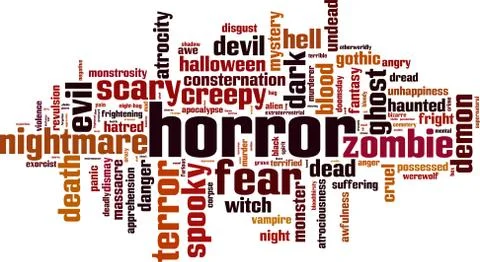 Horror word cloud イラスト素材
