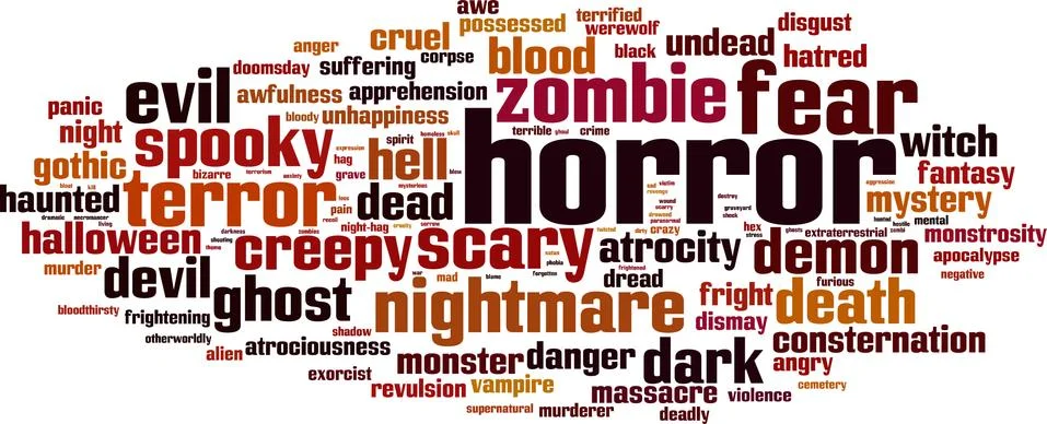 Horror word cloud イラスト素材