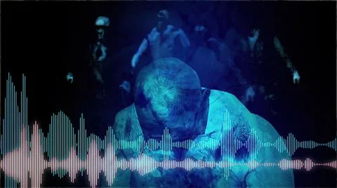 Horror Zombie with Effects Stock Illustration