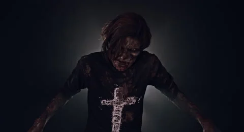 Horror zombie. 库存影片 66749740
