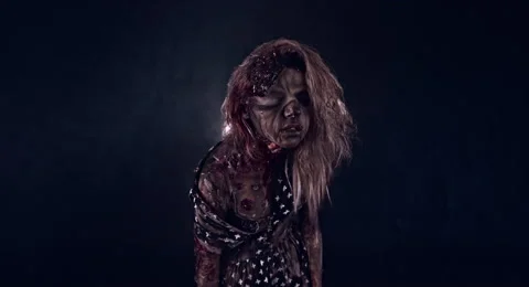 Horror zombie. 库存影片 66773244