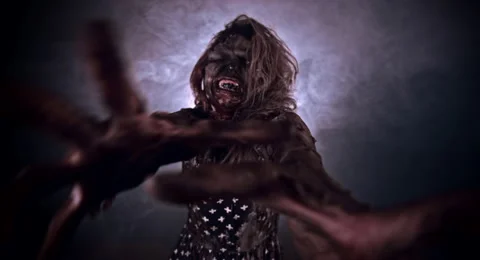 Horror zombie. 库存影片 66786189