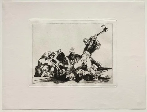 The Horrors of War: The Same. Francisco de Goya (Spanish, 1746-1828). Etching Illustrazione stock
