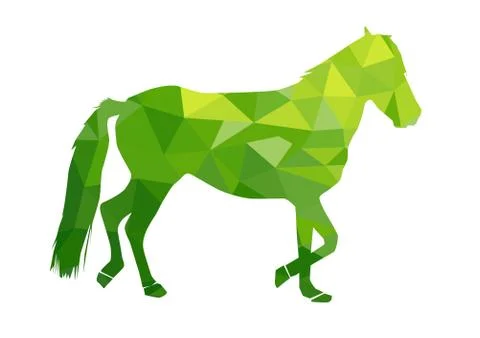 Horse from abstract geometric shape vector Stock Illustration