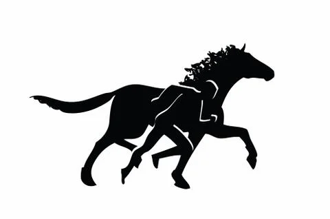 Horse and human 스톡 일러스트