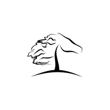 Horse and tree vector illustration Stock Illustration