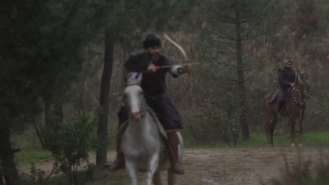 Horse archery Stock-Footage 86689333