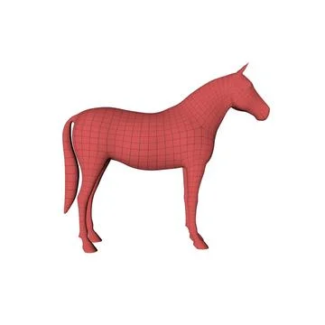 Horse Base Mesh 3D Model