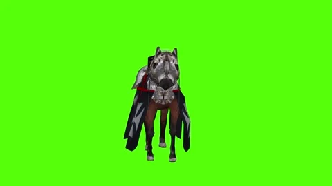 Horse Bite Green Screen Animation 4k Rendering Stock Footage 297160385