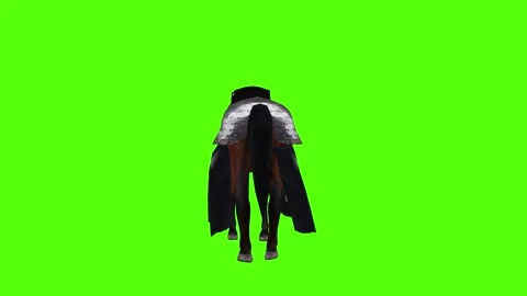 Horse Bite Green Screen Animation 4k Rendering Stock Footage 297160467