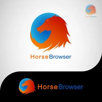 HORSE BROWSER LOGO 2 Stock Illustration