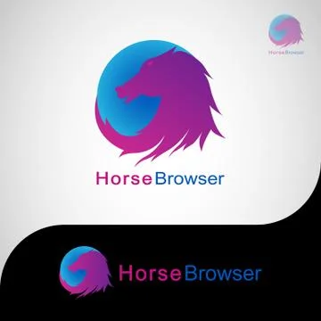 HORSE BROWSER LOGO 4 Stock Illustration