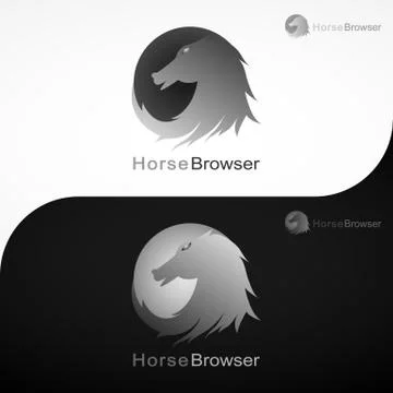 HORSE BROWSER LOGO 5 Stock Illustration