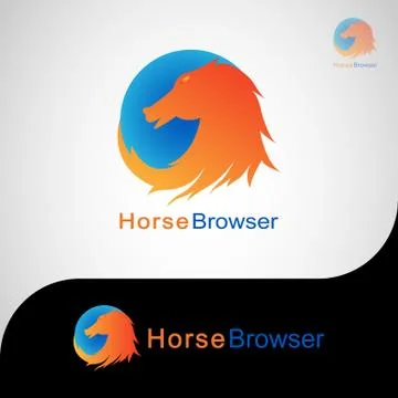 HORSE BROWSER LOGO Stock Illustration