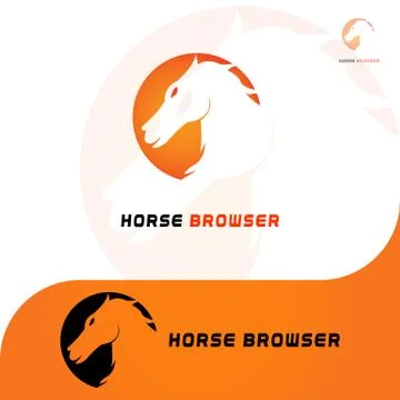 HORSE BROWSER LOGO Stock Illustration