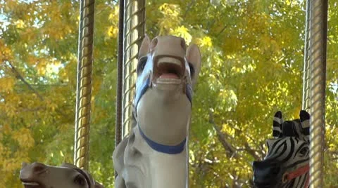 Horse Carousel Video stock 10682038