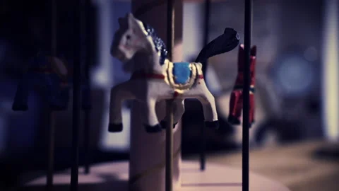Horse carousel Stock Footage 86786762