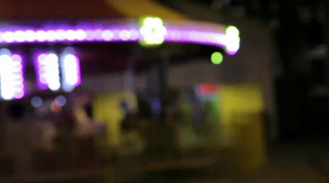 Horse Carousel, Rack Focus Stock Footage 26659481