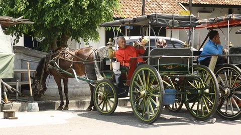 Horse carriage Stockbeeldmateriaal 127372755