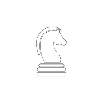 Horse chess game. flat vector icon Illustrazione stock