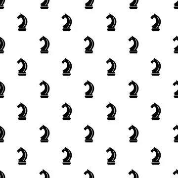 Horse chess pattern seamless 스톡 일러스트