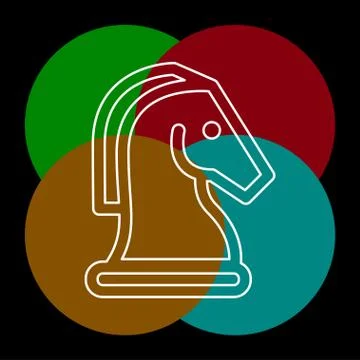 Horse Chess Vector Icon. Chess game horse Stock Illustration