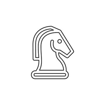 Horse Chess Vector Icon. Chess game horse Stock Illustration
