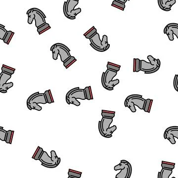 Horse chess vector seamless pattern Stock Illustration