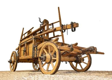 Horse-drawn fire engine, manually-operated, y.1795/1820 Stock Photos