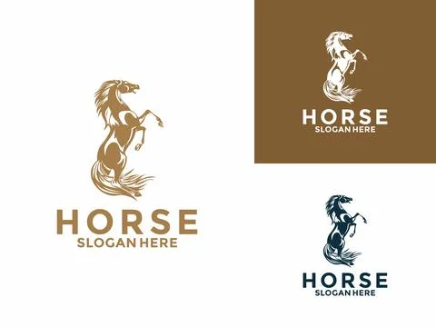 Horse Elegant Logo Symbol Vector, simple horse logo vector illustration Stock Illustration