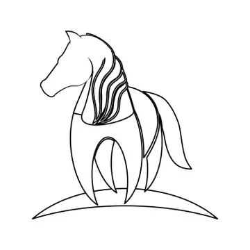 Horse equine icon image Stock Illustration