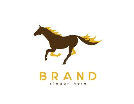 Horse flames logo Stockillustratie