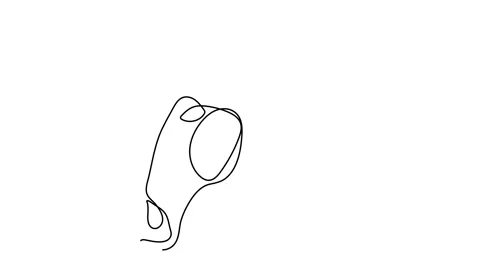 Horse head Continuous one line drawing art. Horse for logo, card, banner, poster Stock Footage 147971994