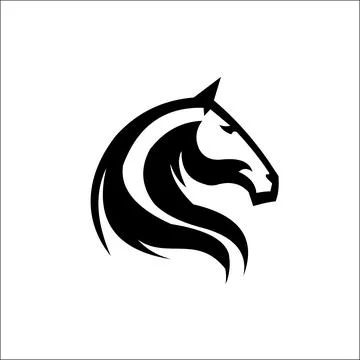 Horse head logo template vector Stock Illustration