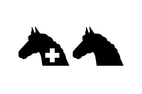 Horse head profile silhouette vector Stock Illustration