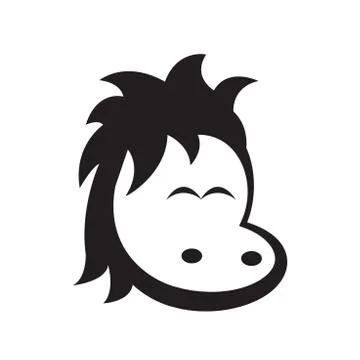 Horse head - Vector icon isolated Illustrazione stock