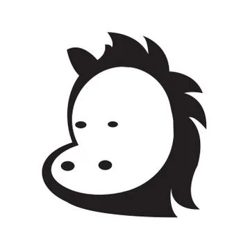 Horse head - Vector icon isolated Illustrazione stock