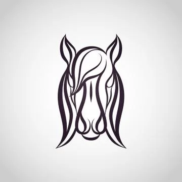 Horse head - vector illustration Stock Illustration