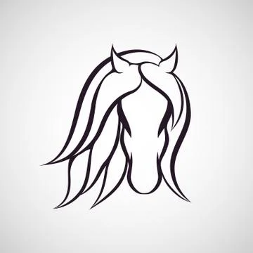 Horse head - vector illustration Stock Illustration