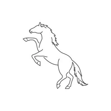 Horse Icon linear design Stock Illustration