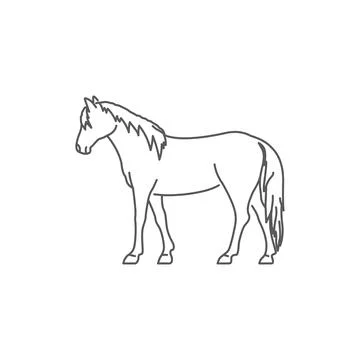 Horse Icon linear design Stock Illustration