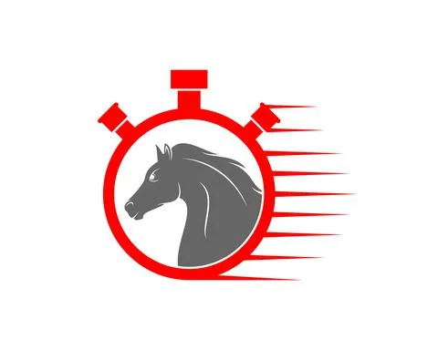 Horse inside the stopwatch vector illustration Stock Illustration