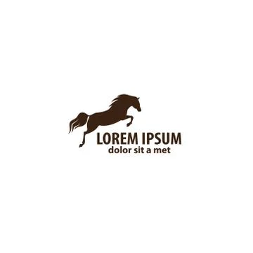 Horse  jumping emblem Stock Illustration