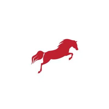 Horse  jumping emblem Stock Illustration