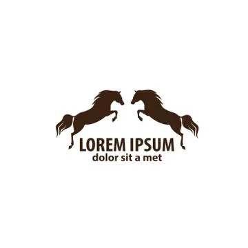 Horse  jumping emblem Stock Illustration