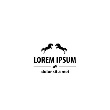 Horse  jumping emblem Stock Illustration