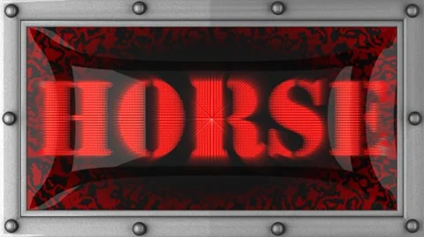 Horse on led Stock Footage 8762251