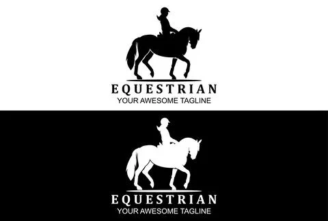 HORSE LOGO MARK EDITABLE Stock Illustration